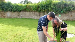 People gardening
